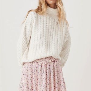 Spell Highland Turtleneck Jumper in Snow